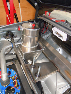 Rally VW Beetle dry sump tank & spare wheel bracket