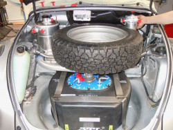 VW Beetle dry sump tank , spare wheel bracket & fuel tank straps