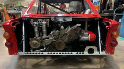 Maguire Stiletto catch tank, header tank, water swirl pot, water pipework. Rear panel bracing.