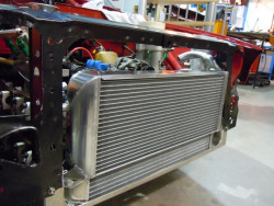 Alfa 33 radiator & oil cooler combo in situ