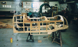 Ash frame with mahogany top rails