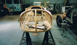 Ash frame with mahogany top rails