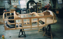 Ash frame with mahogany top rails