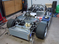 Lola T380 radiator, sry sump tank & cover, catch tank, header tank, water pipes