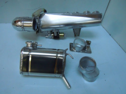 Alfa plenum, radiator, oil cooler, header tank, oil catch tank and washer bottle