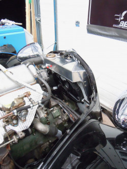 Citreon Paris Peking Rally Aluminium radiator under original cowl & grill