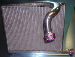 F1 radiator – flowed end tanks to increase efficiency