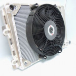Gordon Keeble Radiator with fan mounted