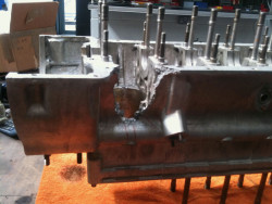 Crankcase welding repairs