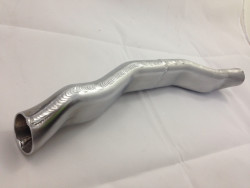 Water pipe - flattened shape for tight space