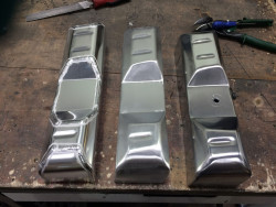 Forming replica radiator top tank.