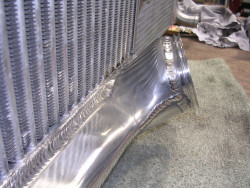 Intercooler - shaped end tanks with Wiggins Ferrules