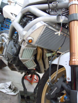 Martec motorbike radiator, oil cooler, header tank and plumbing