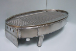 Oval aluminium oil cooler and water radiator