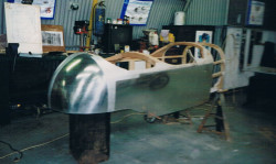 Tail and side panels planished and finished