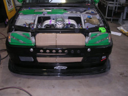 Plenum relative to cardboard intercooler mockup