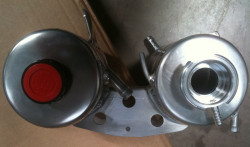 Water header tank and oil catch tank