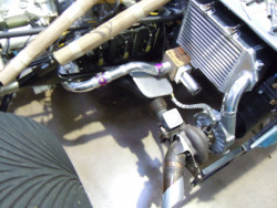 Porsche 962 intercooler, radiators and pipework