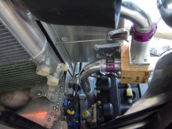 Porsche 962 intercooler, radiators and pipework